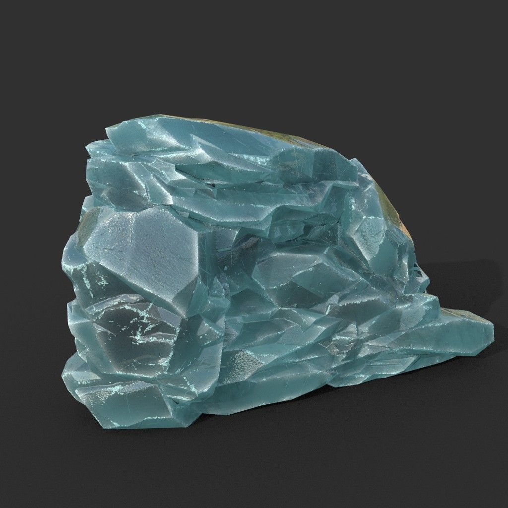 Low poly Ice Block Formation B 190421 Low-poly 3D model_11