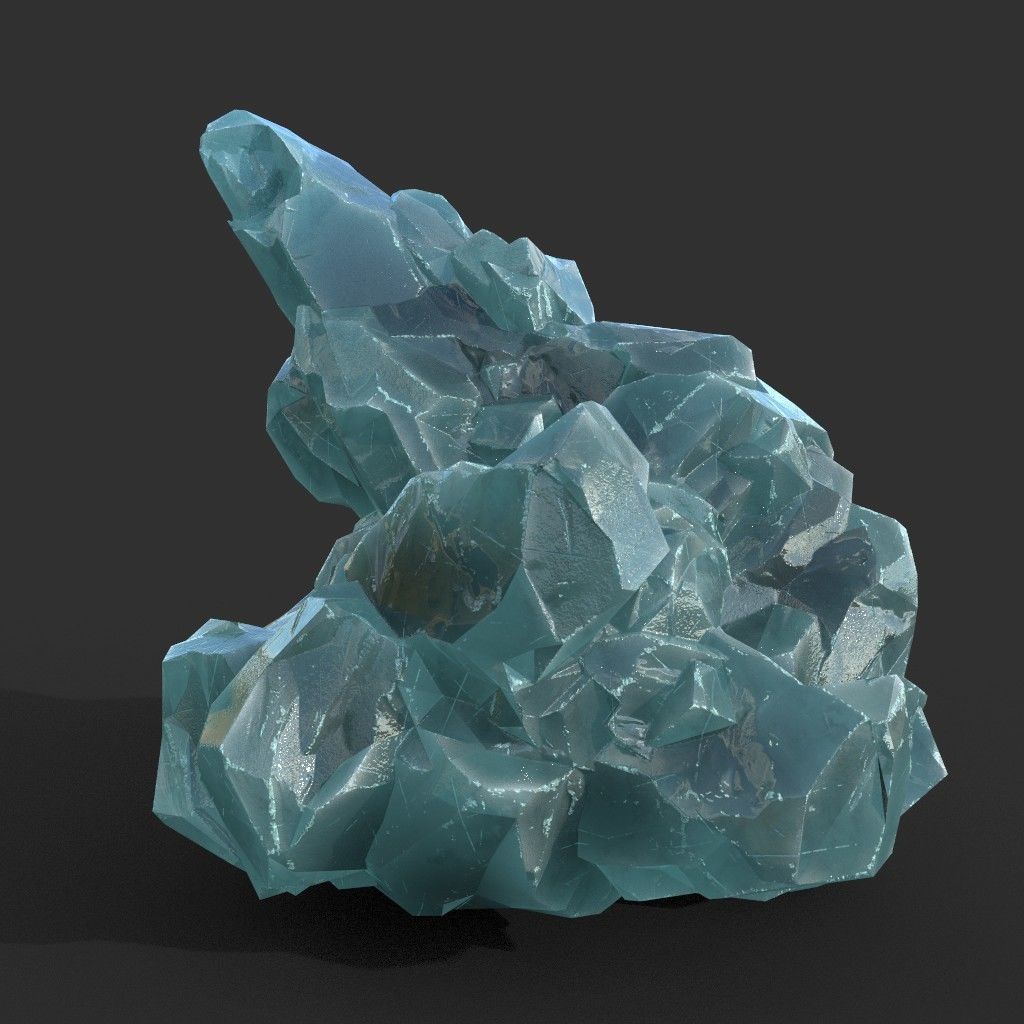 Low poly Ice Block Formation B 190421 Low-poly 3D model_18