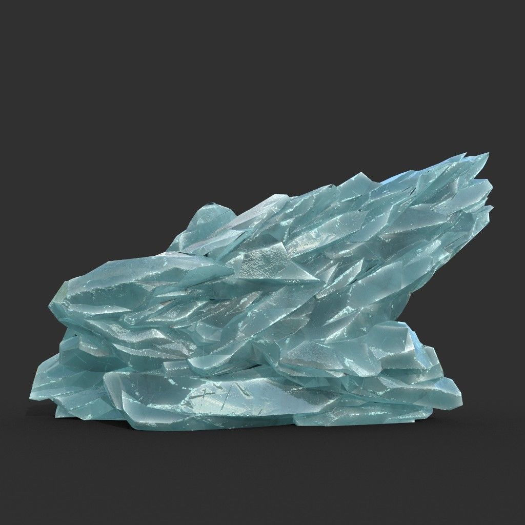 Low poly Ice Block Formation B 190421 Low-poly 3D model_26