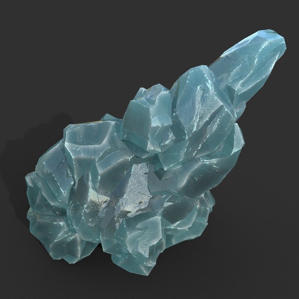 Low poly Ice Block Formation B 190421 Low-poly 3D model_20