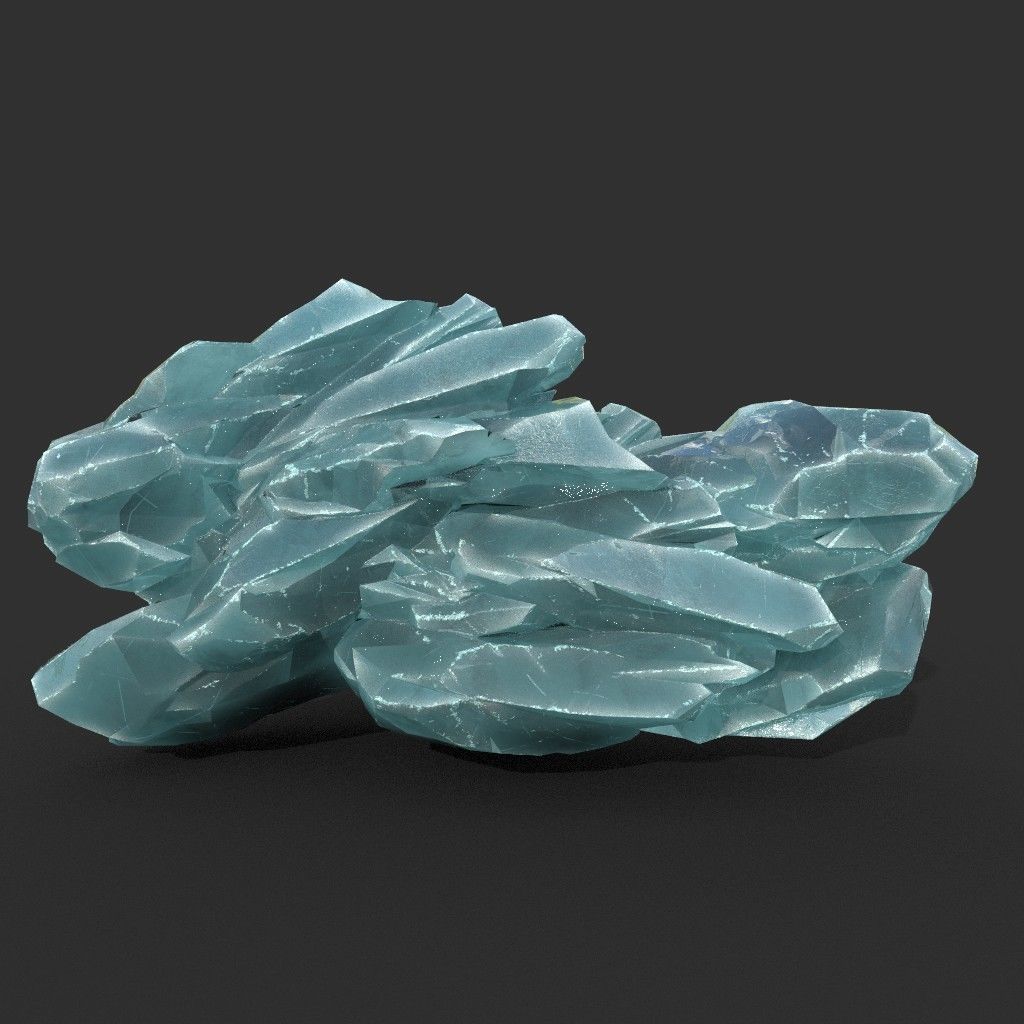 Low poly Ice Block Formation B 190421 Low-poly 3D model_34