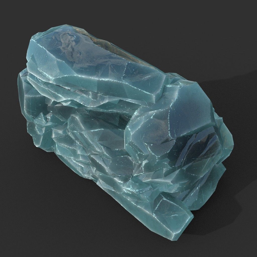 Low poly Ice Block Formation B 190421 Low-poly 3D model_12