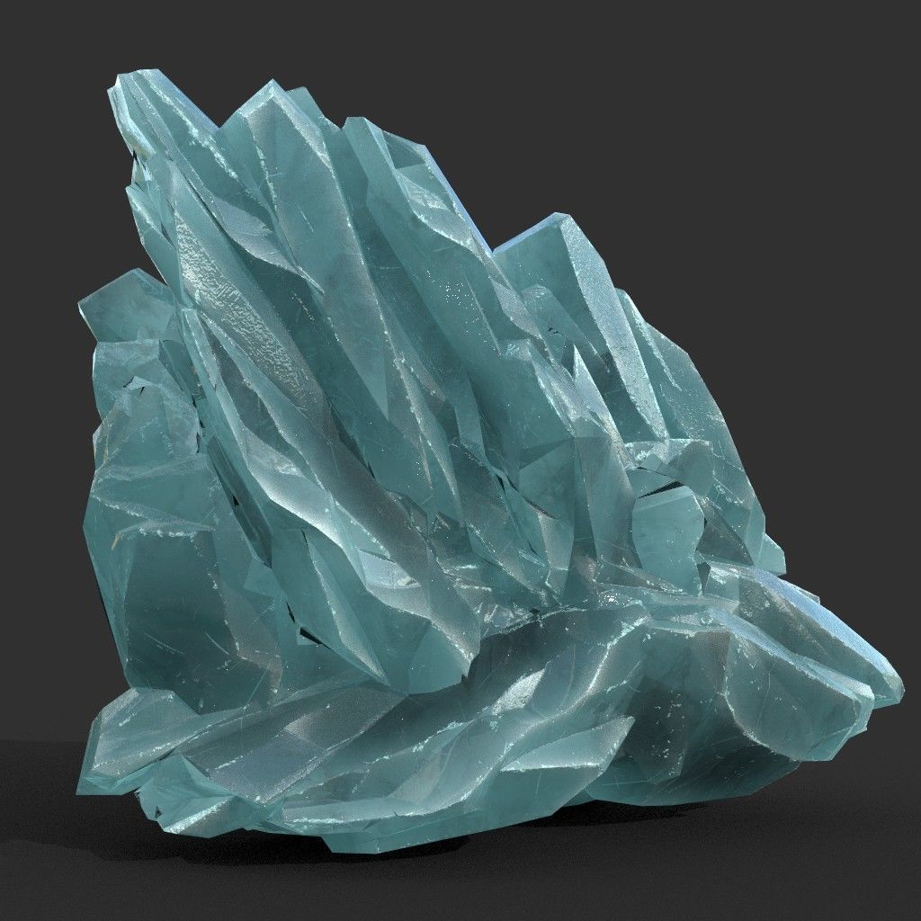 Low poly Ice Block Formation B 190421 Low-poly 3D model_31