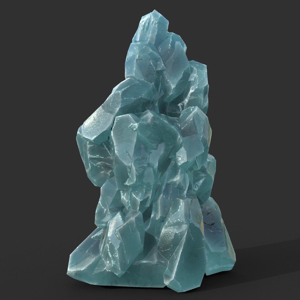 Low poly Ice Block Formation B 190421 Low-poly 3D model_23