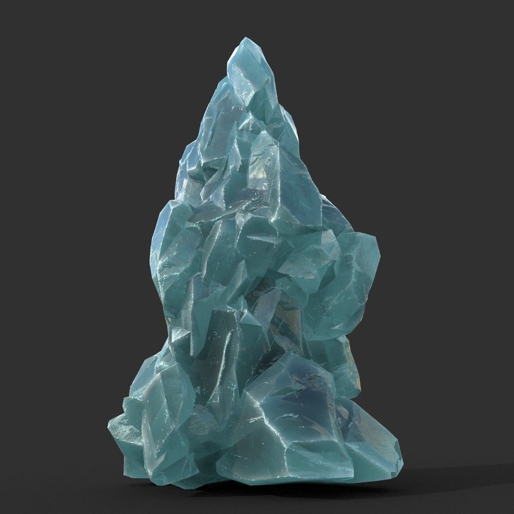 Low poly Ice Block Formation B 190421 Low-poly 3D model_22