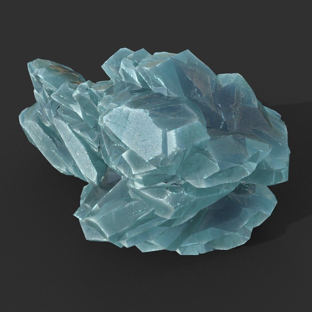 Low poly Ice Block Formation B 190421 Low-poly 3D model_36