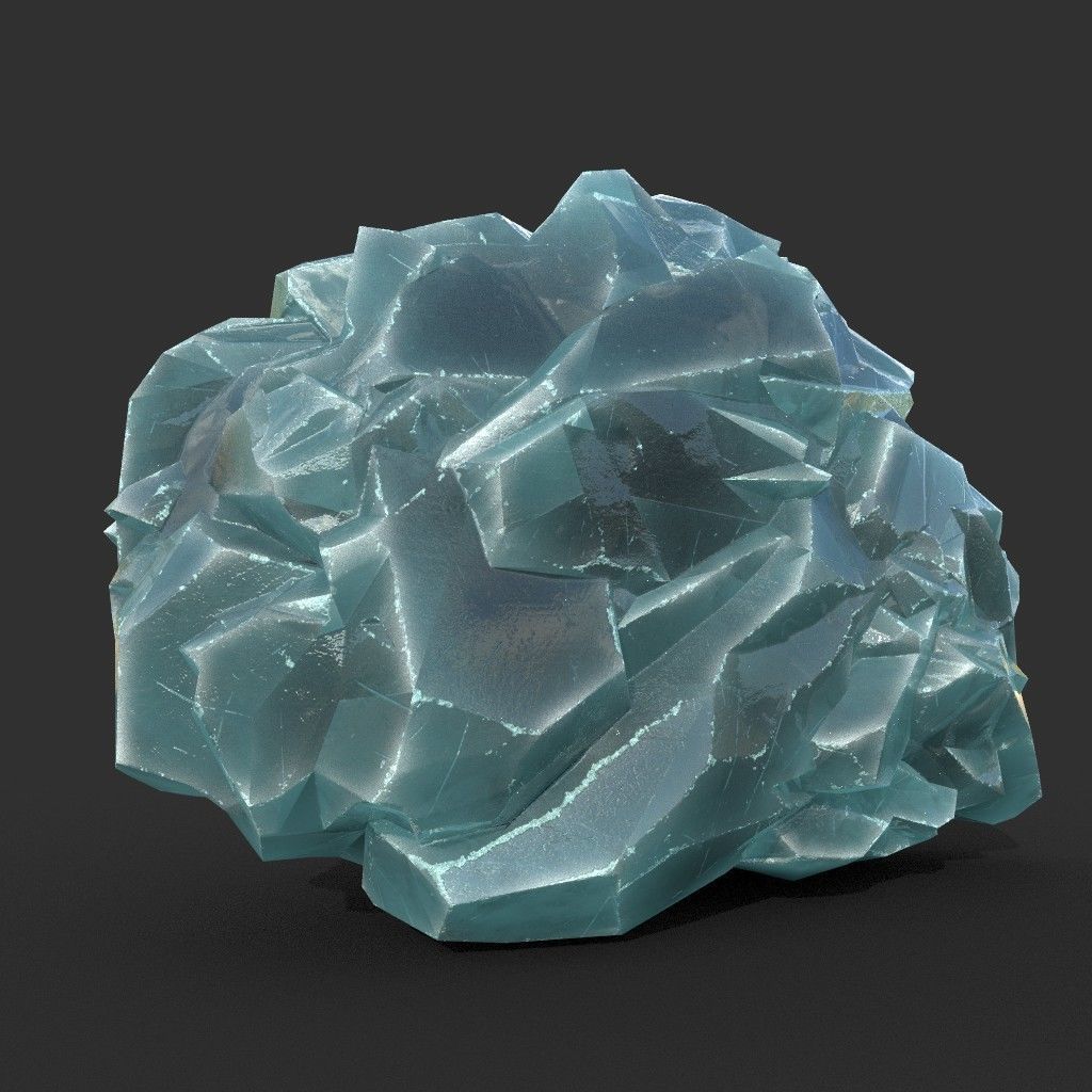 Low poly Ice Block Formation B 190421 Low-poly 3D model_15