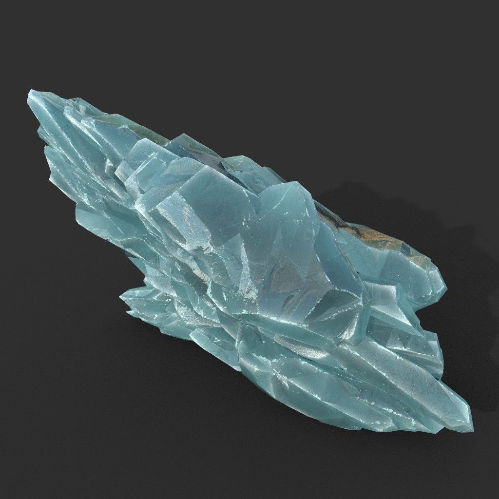 Low poly Ice Block Formation B 190421 Low-poly 3D model_28