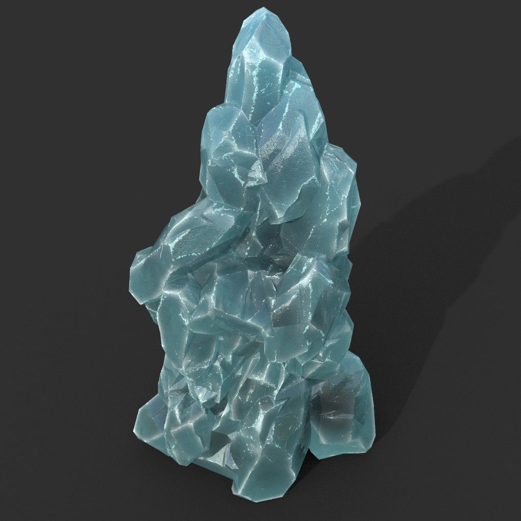 Low poly Ice Block Formation B 190421 Low-poly 3D model_24