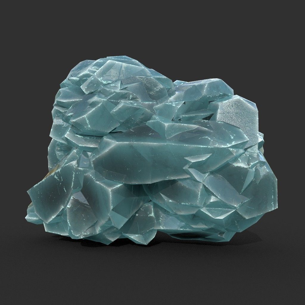 Low poly Ice Block Formation B 190421 Low-poly 3D model_14