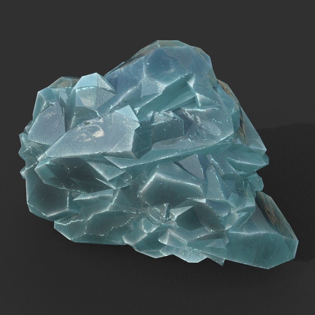 Low poly Ice Block Formation B 190421 Low-poly 3D model_16