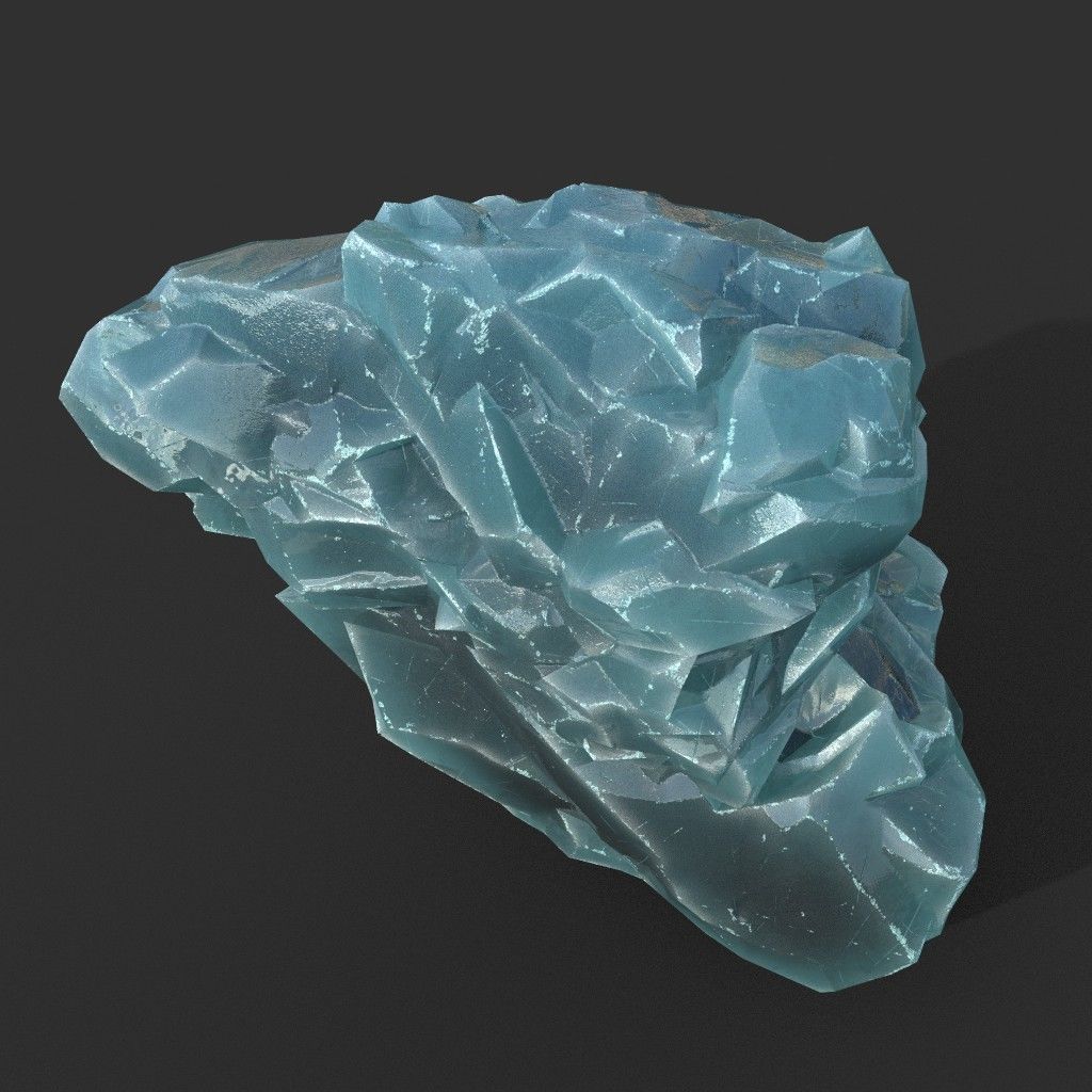 Low poly Ice Block Formation B 190421 Low-poly 3D model_8