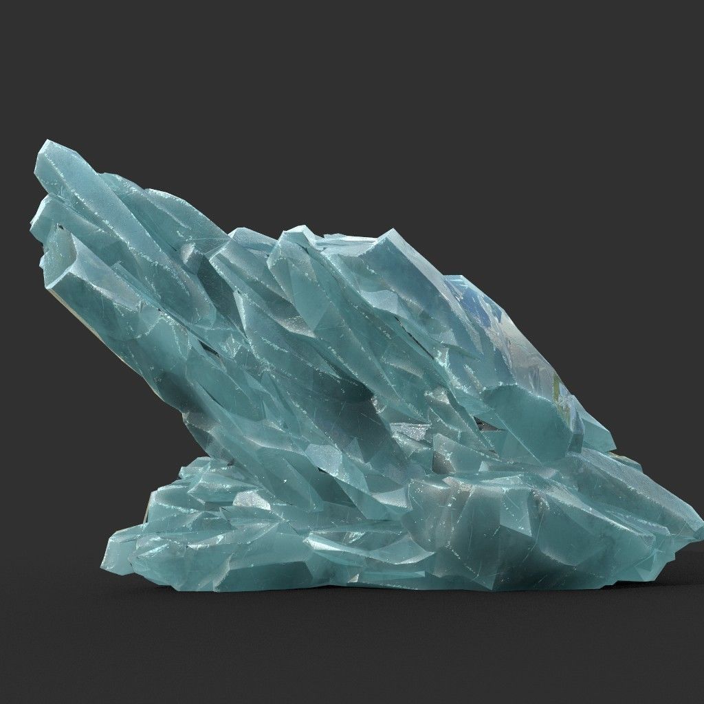 Low poly Ice Block Formation B 190421 Low-poly 3D model_27