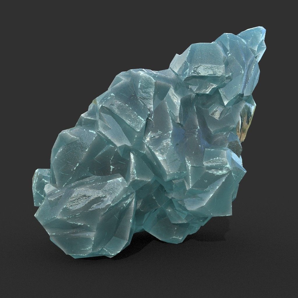 Low poly Ice Block Formation B 190421 Low-poly 3D model_19