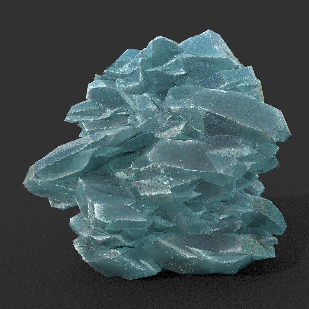 Low poly Ice Block Formation B 190421 Low-poly 3D model_38
