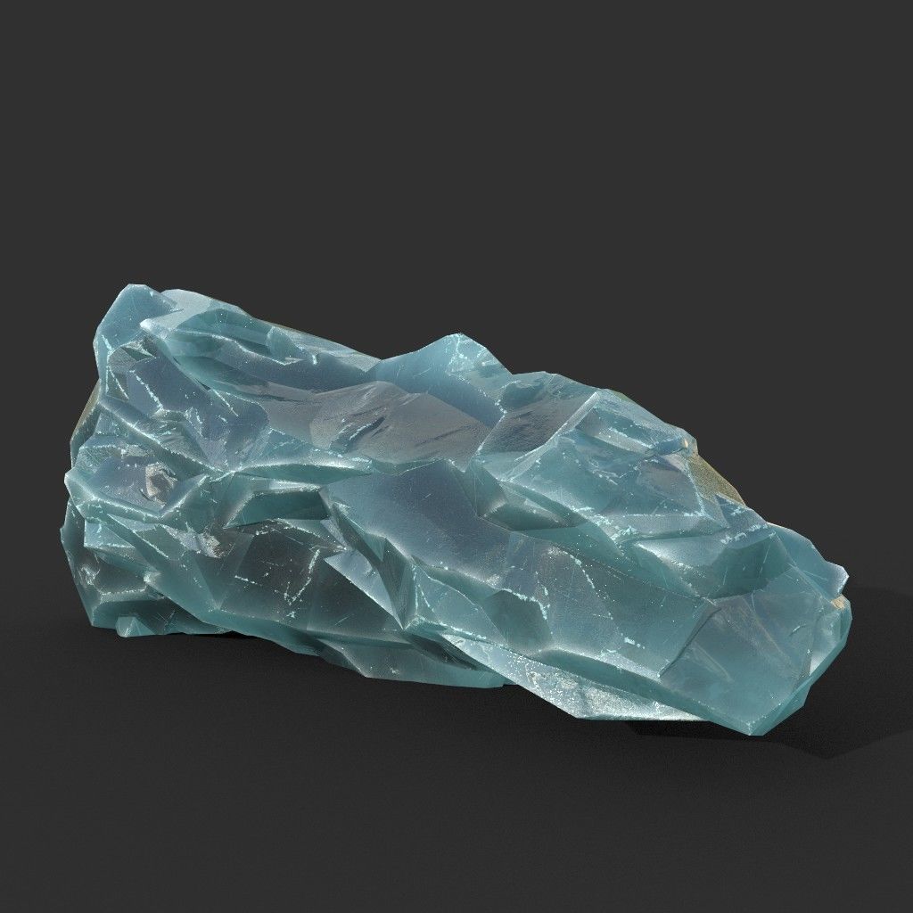 Low poly Ice Block Formation B 190421 Low-poly 3D model_2