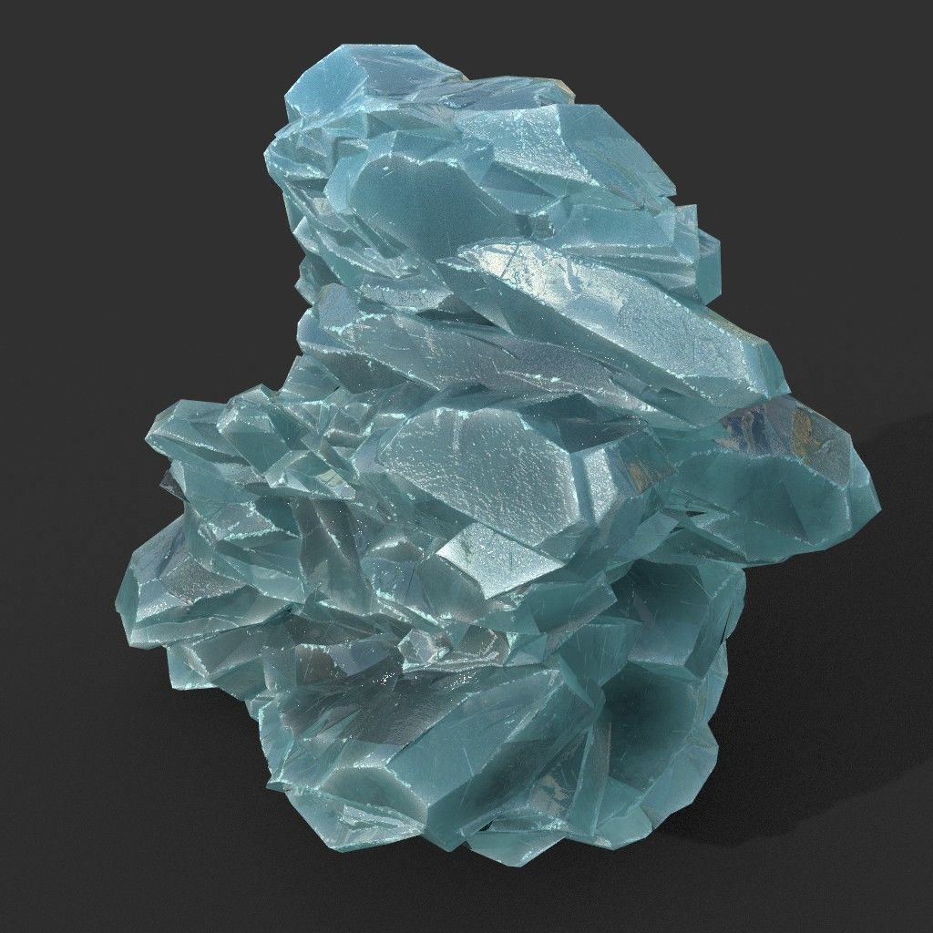 Low poly Ice Block Formation B 190421 Low-poly 3D model_40