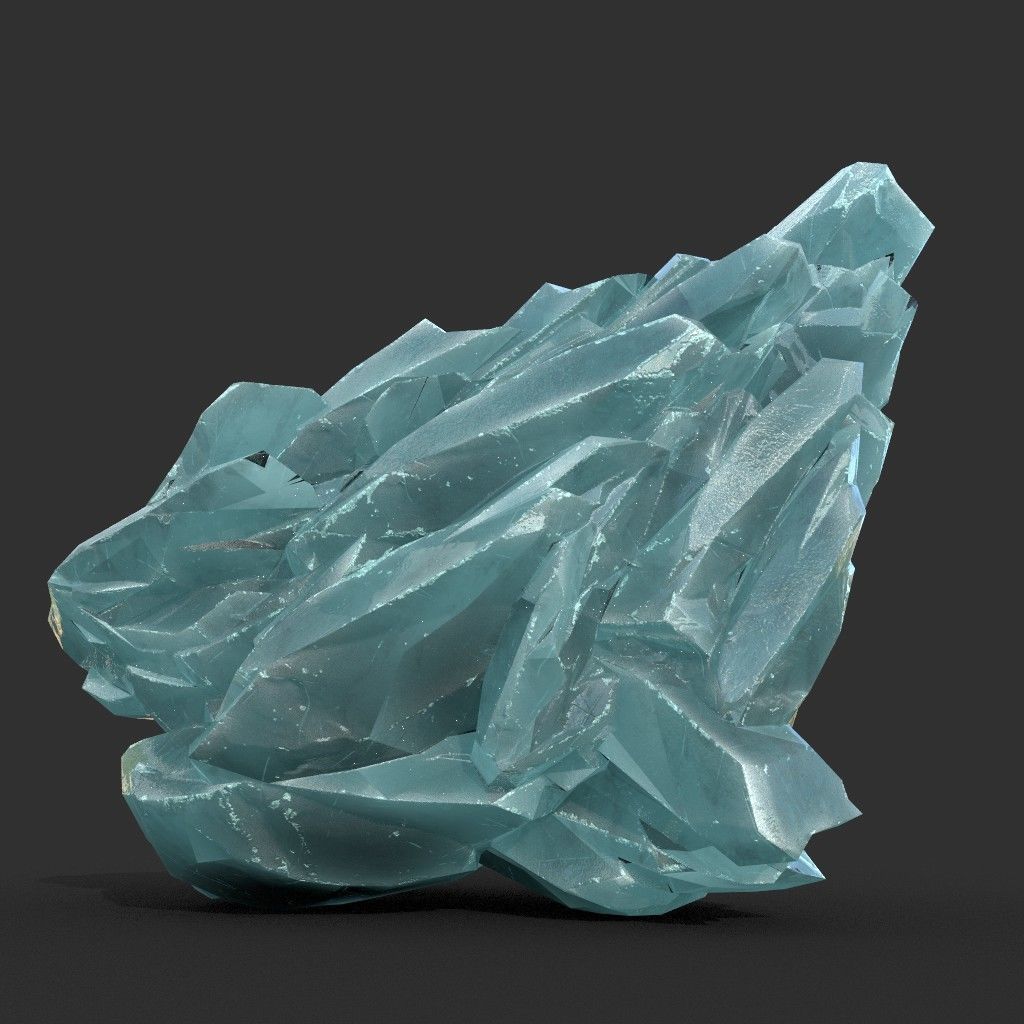 Low poly Ice Block Formation B 190421 Low-poly 3D model_30