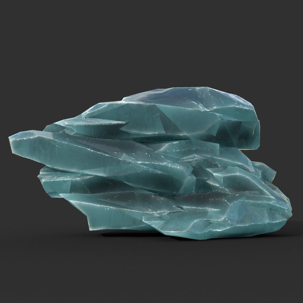 Low poly Ice Block Formation A 190421 Low-poly 3D model_30