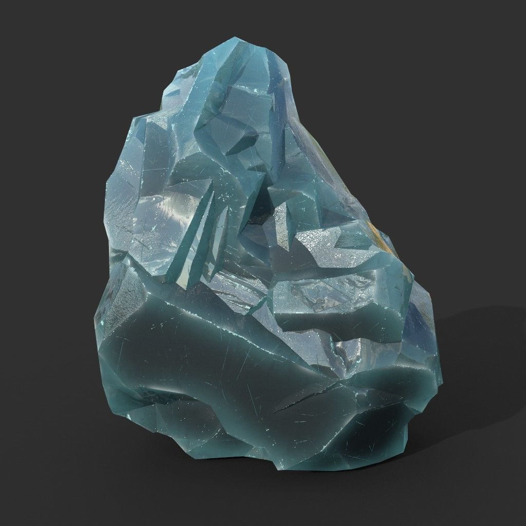 Low poly Ice Block Formation A 190421 Low-poly 3D model_34