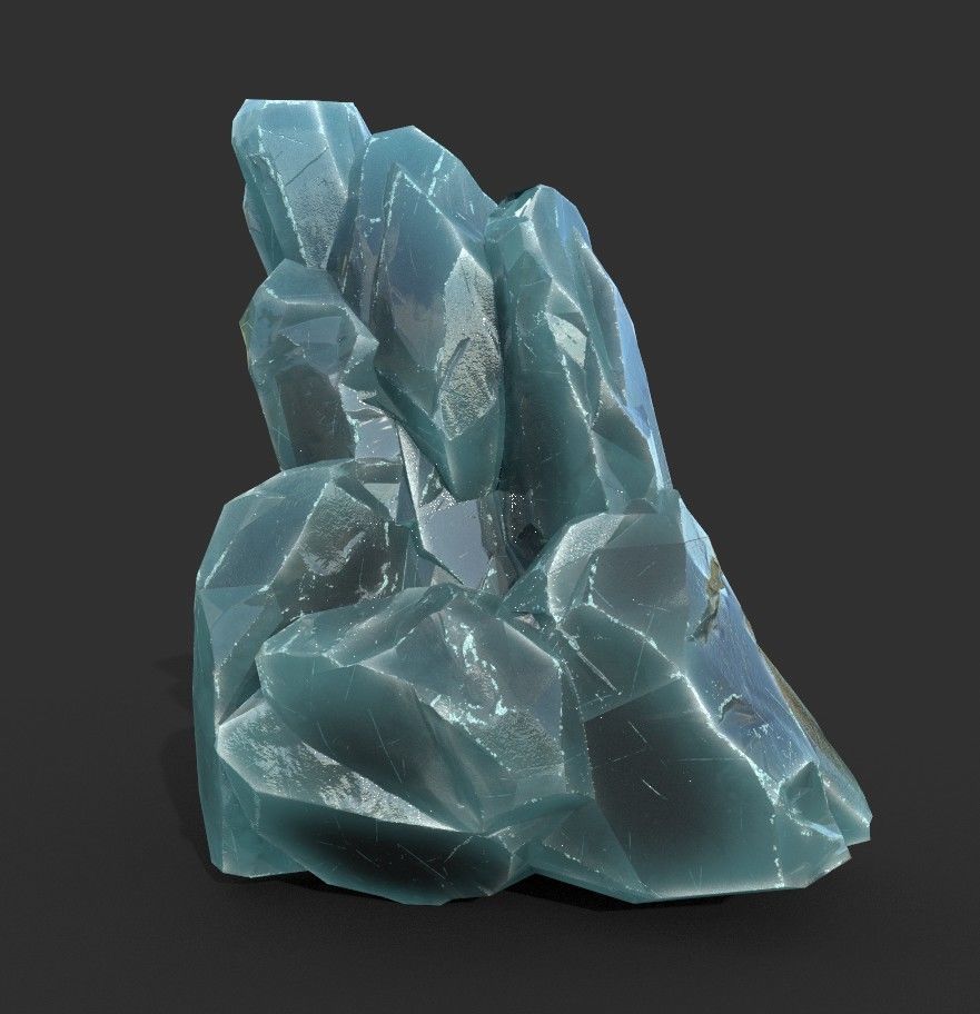 Low poly Ice Block Formation A 190421 Low-poly 3D model_26
