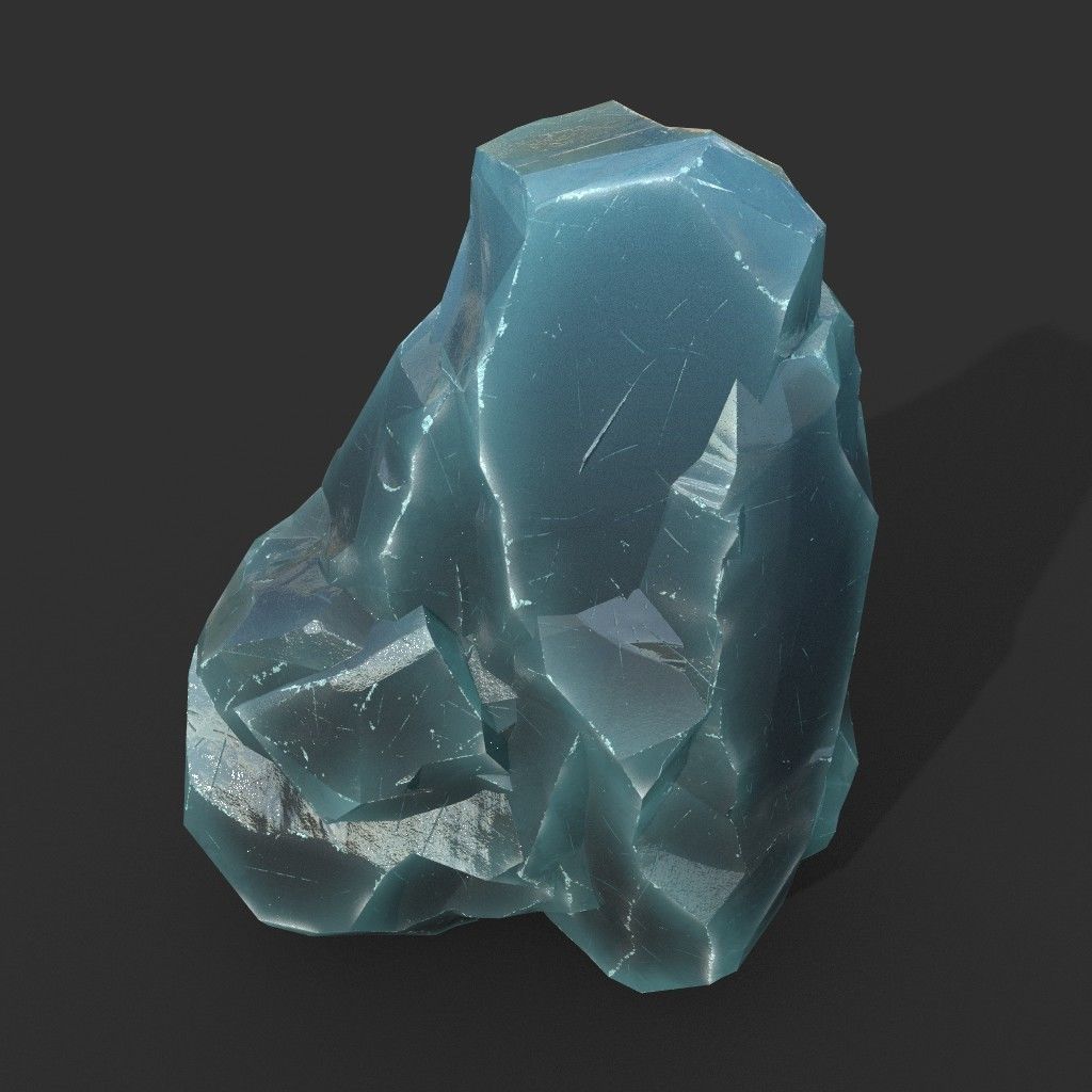 Low poly Ice Block Formation A 190421 Low-poly 3D model_36