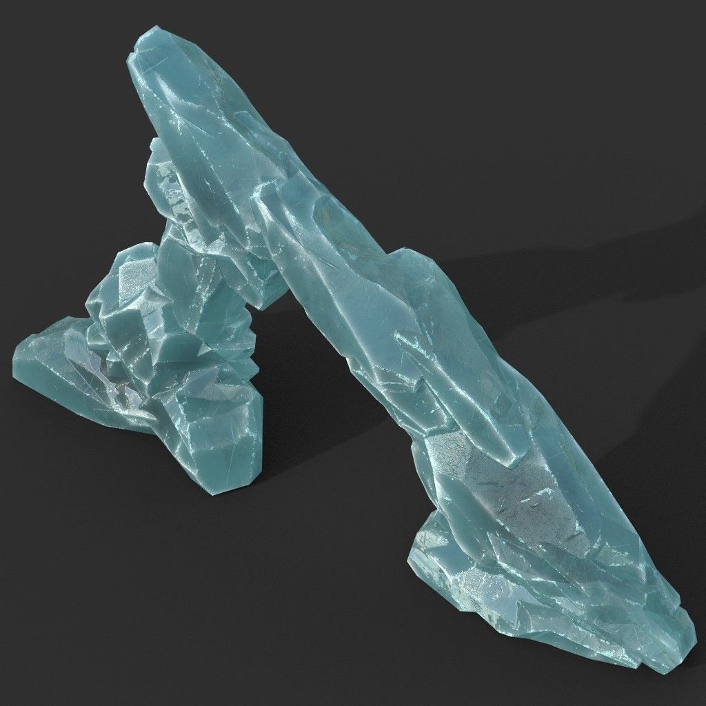 Low poly Ice Block Formation A 190421 Low-poly 3D model_20