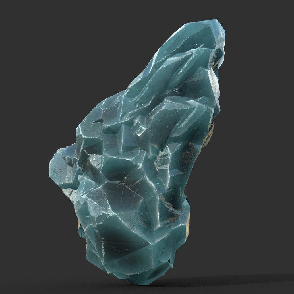 Low poly Ice Block Formation A 190421 Low-poly 3D model_38