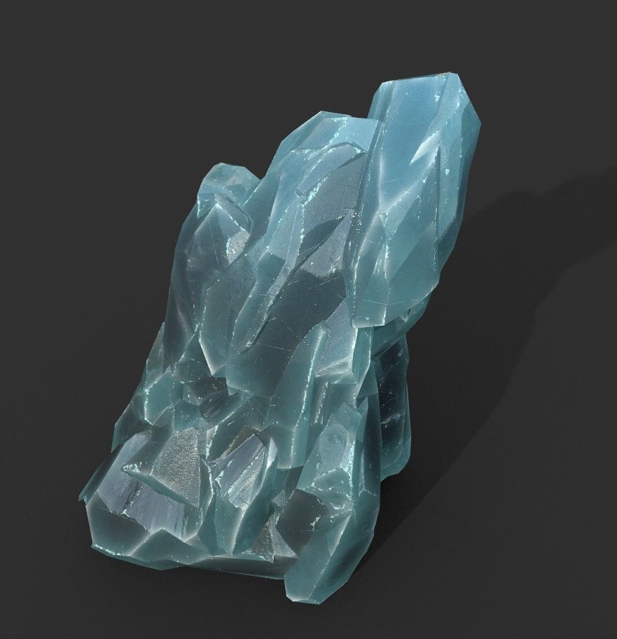 Low poly Ice Block Formation A 190421 Low-poly 3D model_28