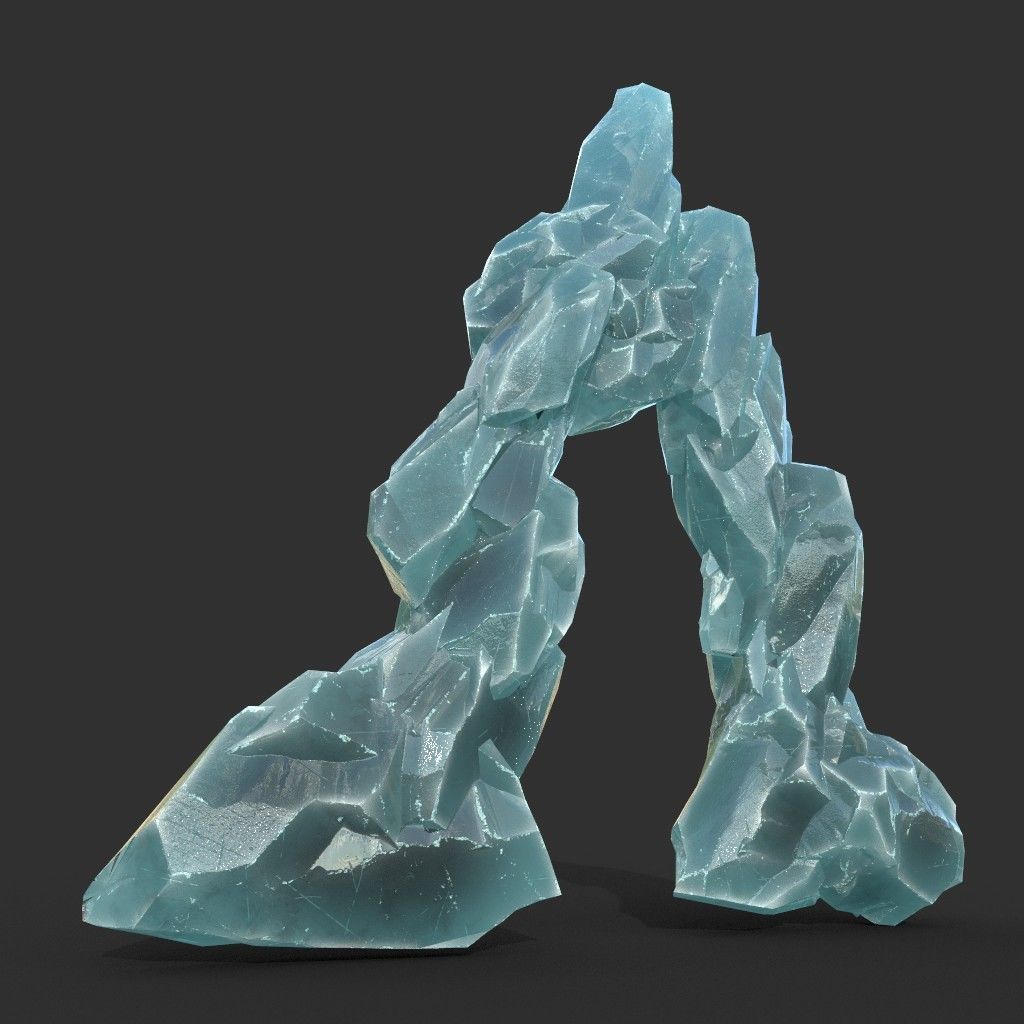 Low poly Ice Block Formation A 190421 Low-poly 3D model_23