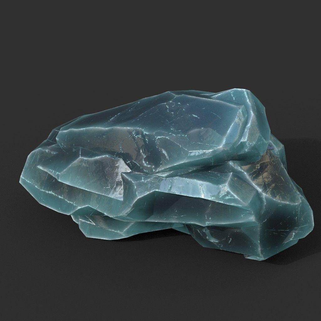 Low poly Ice Block Formation A 190421 Low-poly 3D model_4