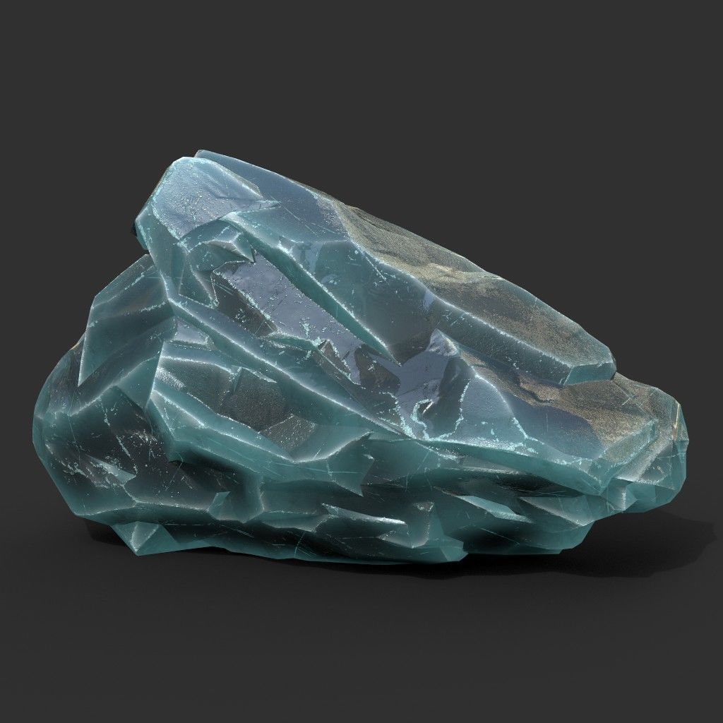 Low poly Ice Block Formation A 190421 Low-poly 3D model_2