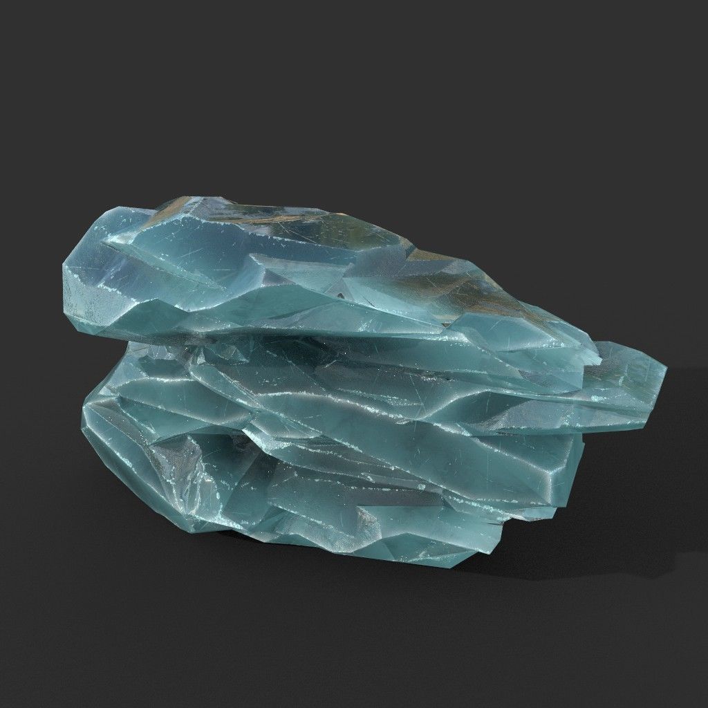 Low poly Ice Block Formation A 190421 Low-poly 3D model_32