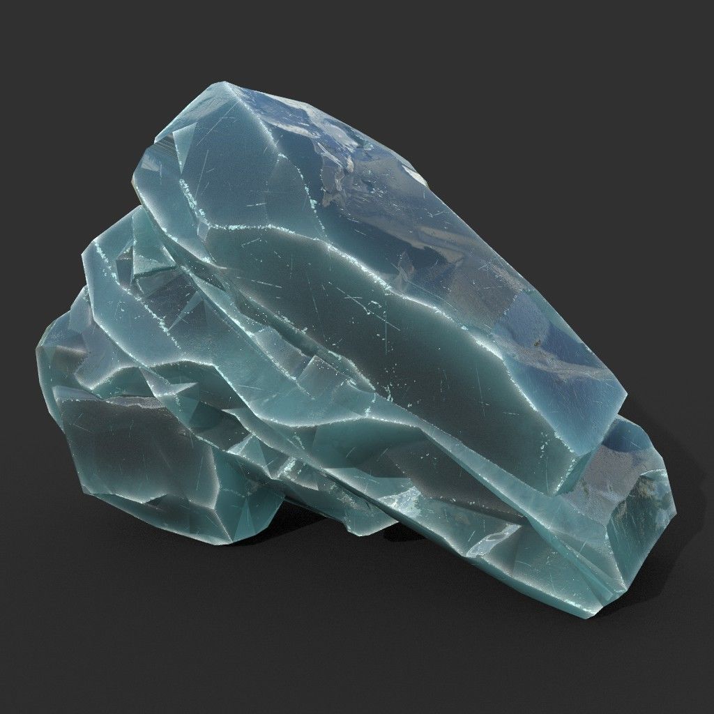 Low poly Ice Block Formation A 190421 Low-poly 3D model_8