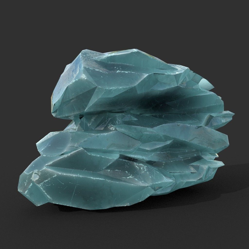 Low poly Ice Block Formation A 190421 Low-poly 3D model_31