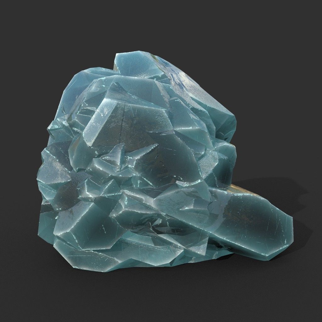 Low poly Ice Block Formation A 190421 Low-poly 3D model_10