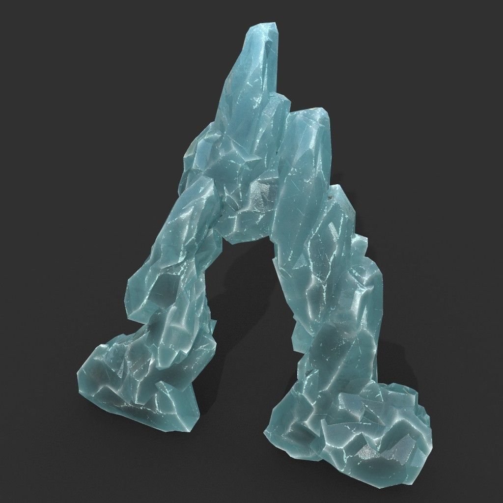 Low poly Ice Block Formation A 190421 Low-poly 3D model_24