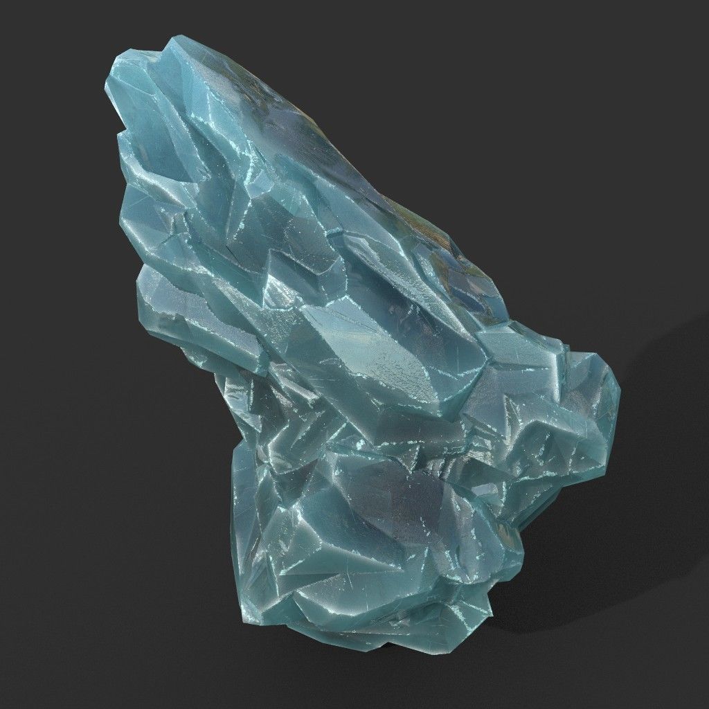 Low poly Ice Block Formation A 190421 Low-poly 3D model_40