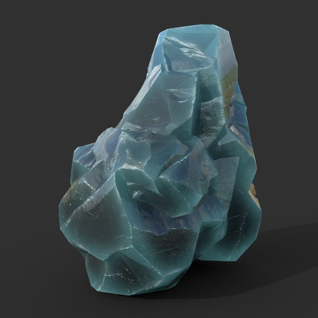 Low poly Ice Block Formation A 190421 Low-poly 3D model_35