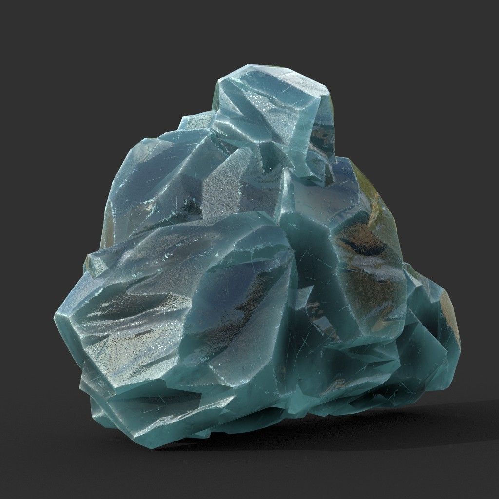 Low poly Ice Block Formation A 190421 Low-poly 3D model_15
