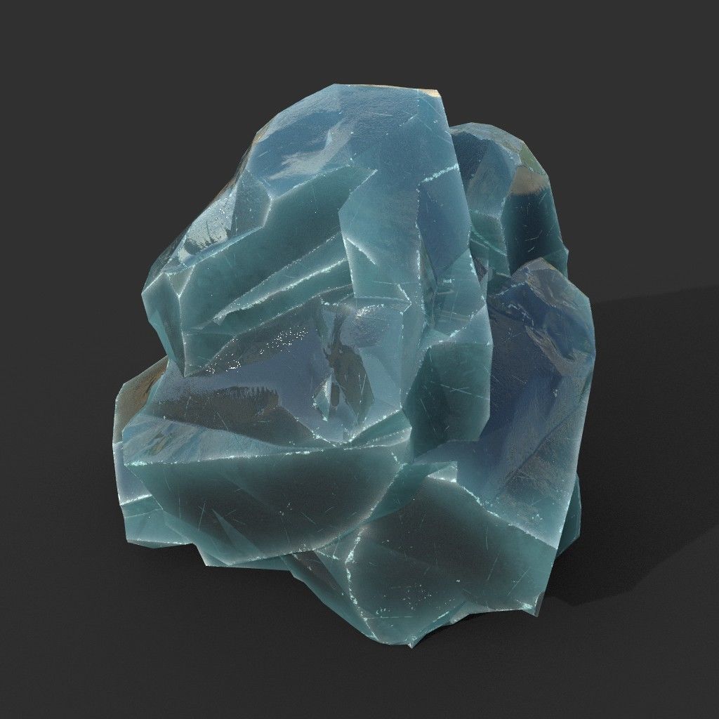 Low poly Ice Block Formation A 190421 Low-poly 3D model_12