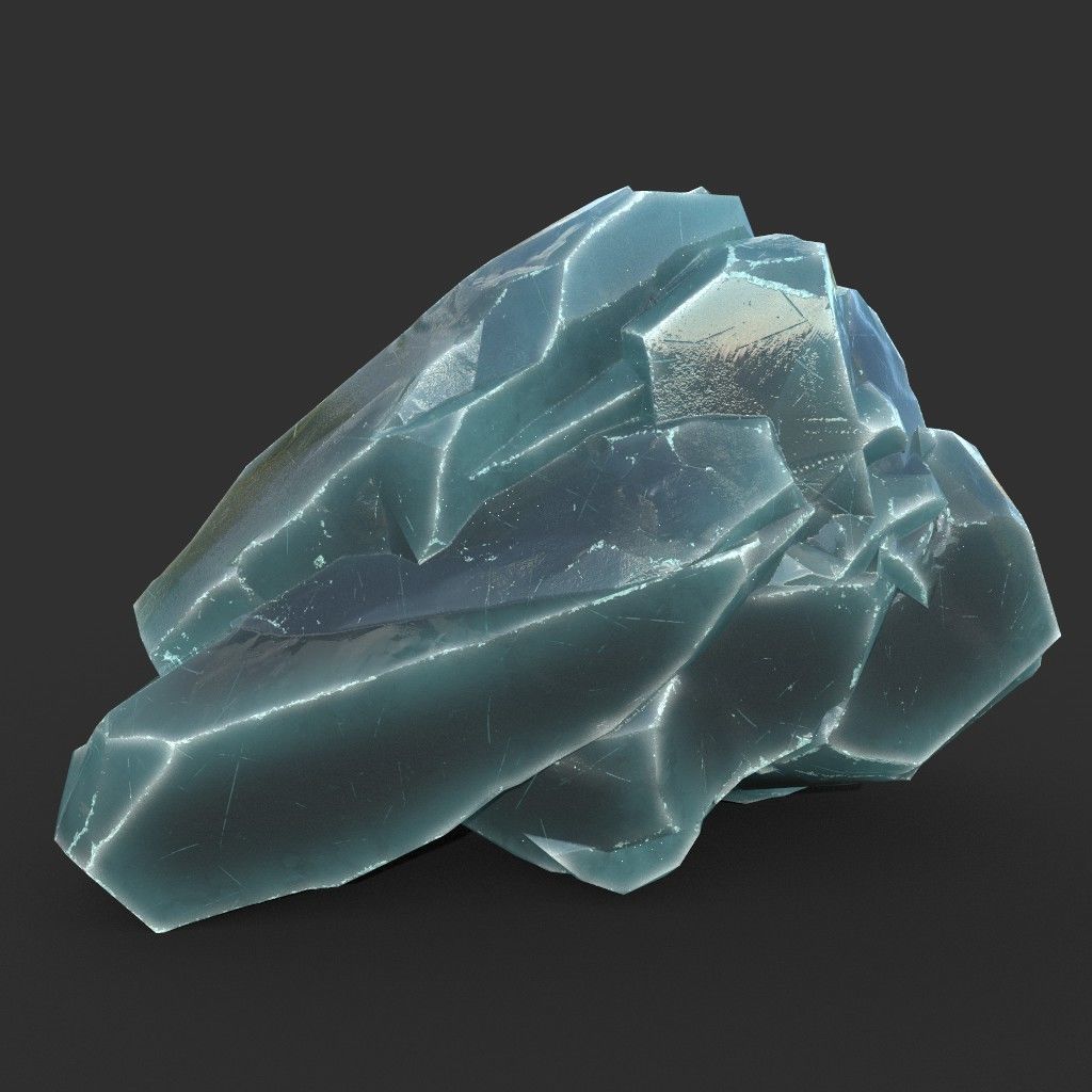 Low poly Ice Block Formation A 190421 Low-poly 3D model_6