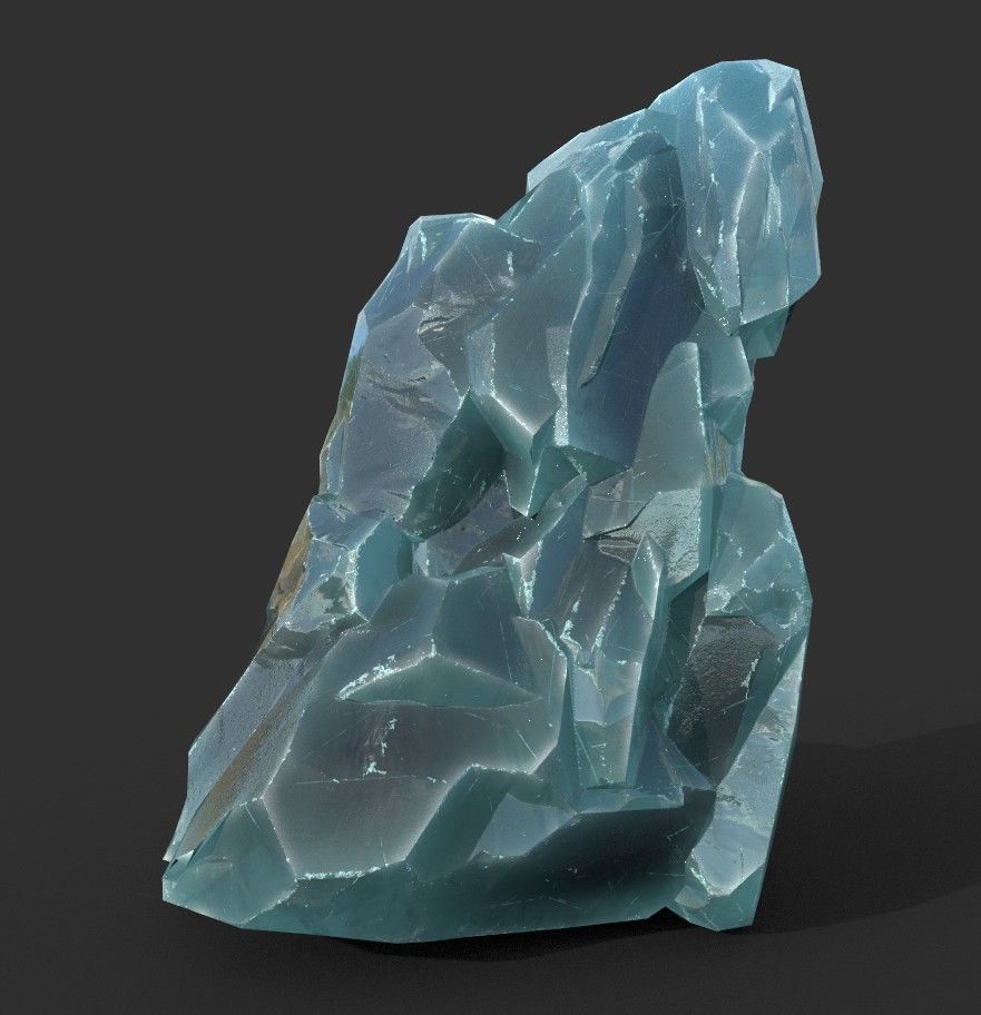 Low poly Ice Block Formation A 190421 Low-poly 3D model_27