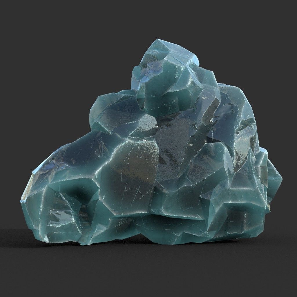 Low poly Ice Block Formation A 190421 Low-poly 3D model_14