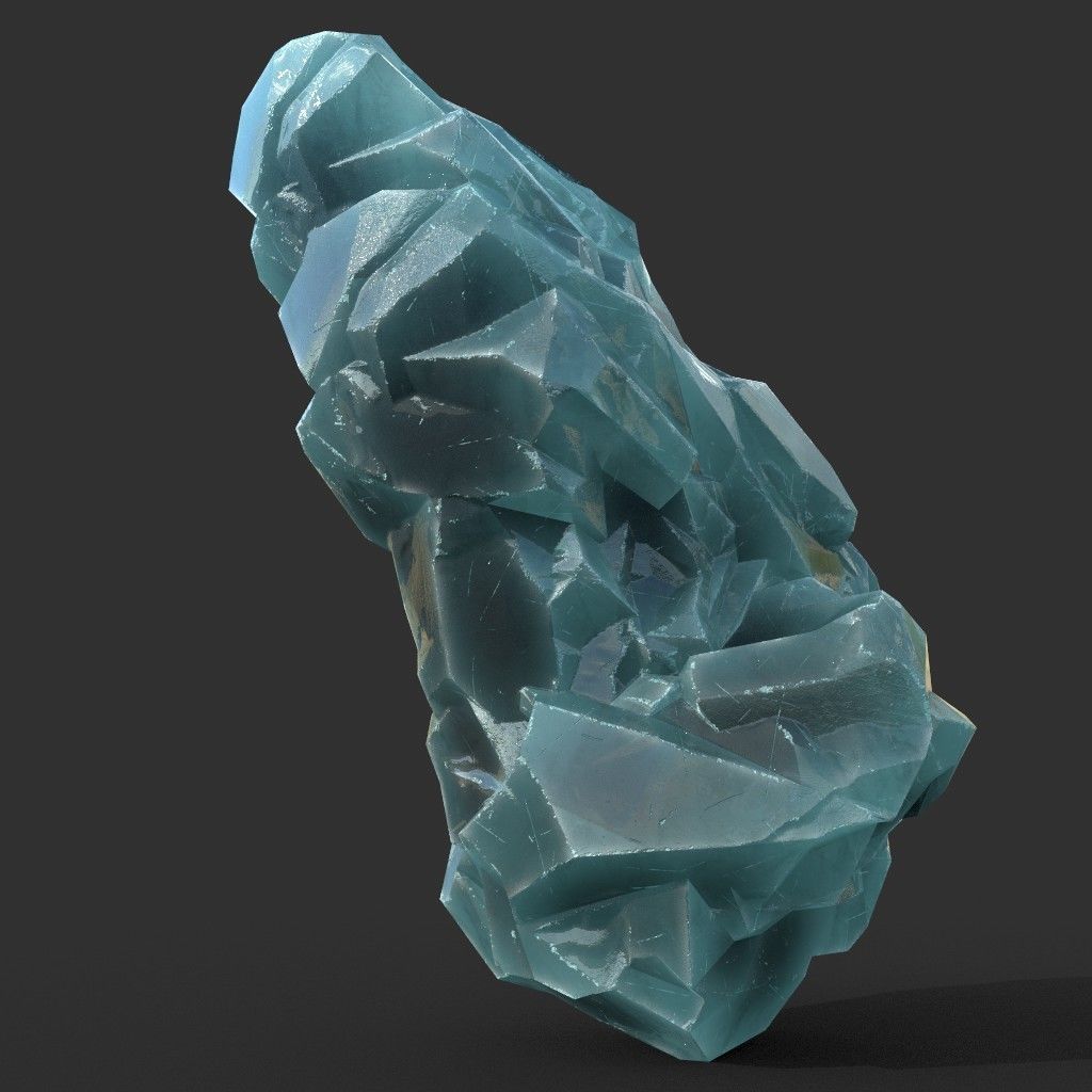 Low poly Ice Block Formation A 190421 Low-poly 3D model_39