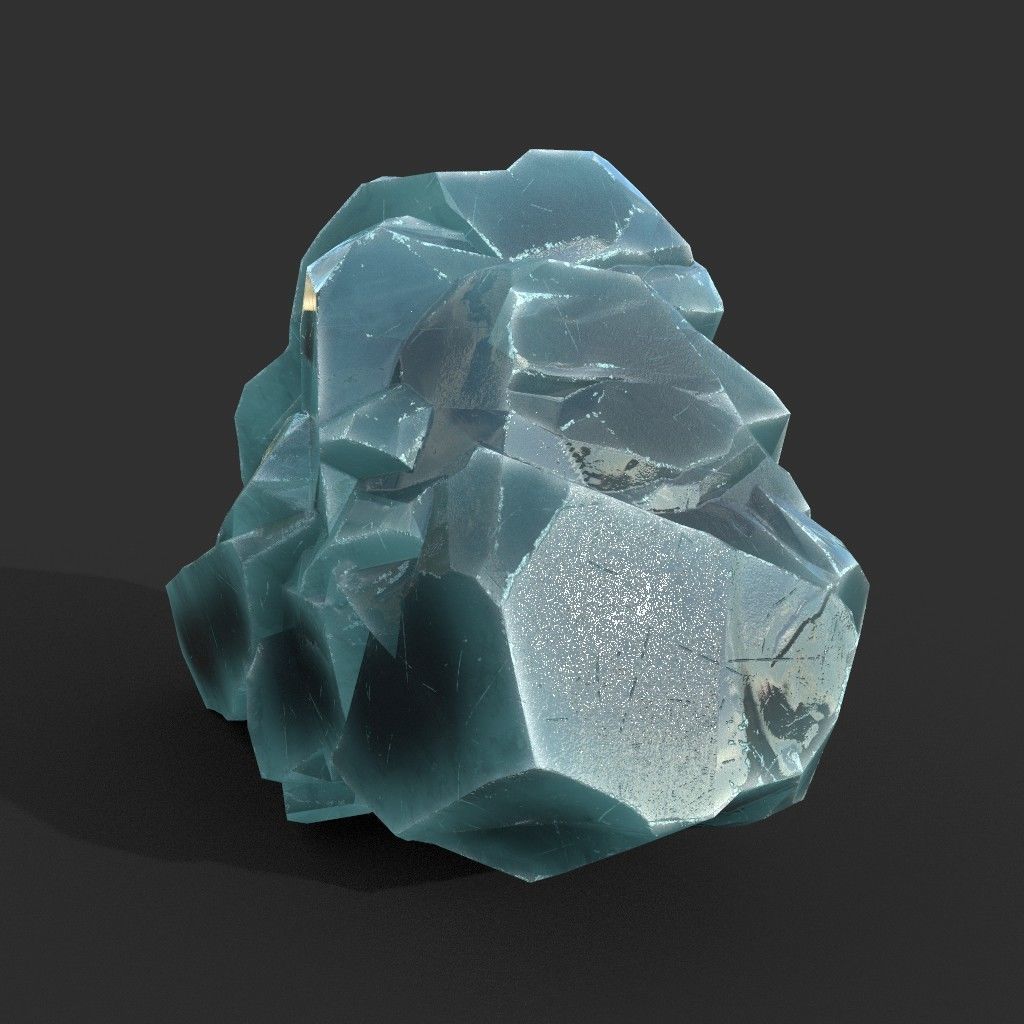 Low poly Ice Block Formation A 190421 Low-poly 3D model_7