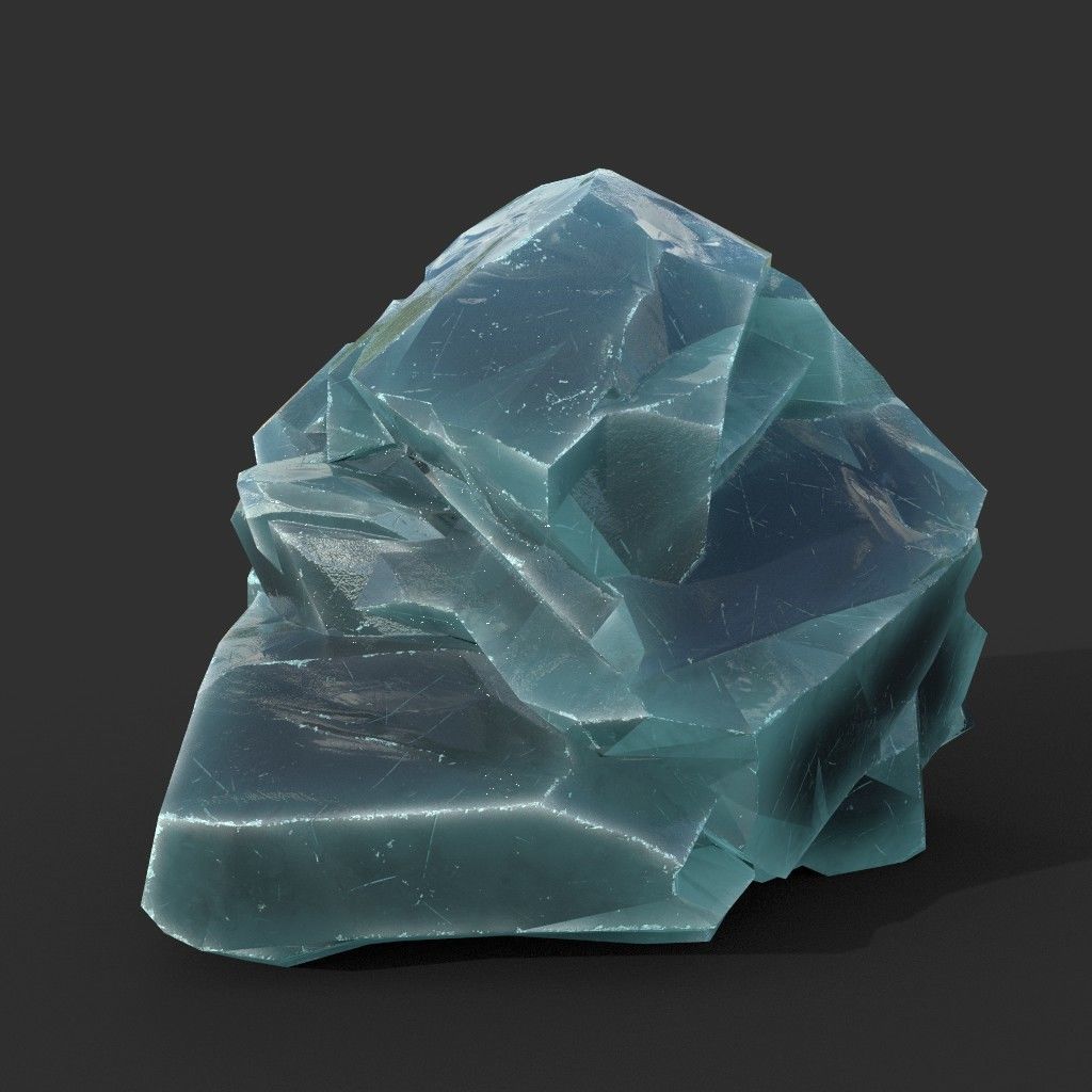 Low poly Ice Block Formation A 190421 Low-poly 3D model_11