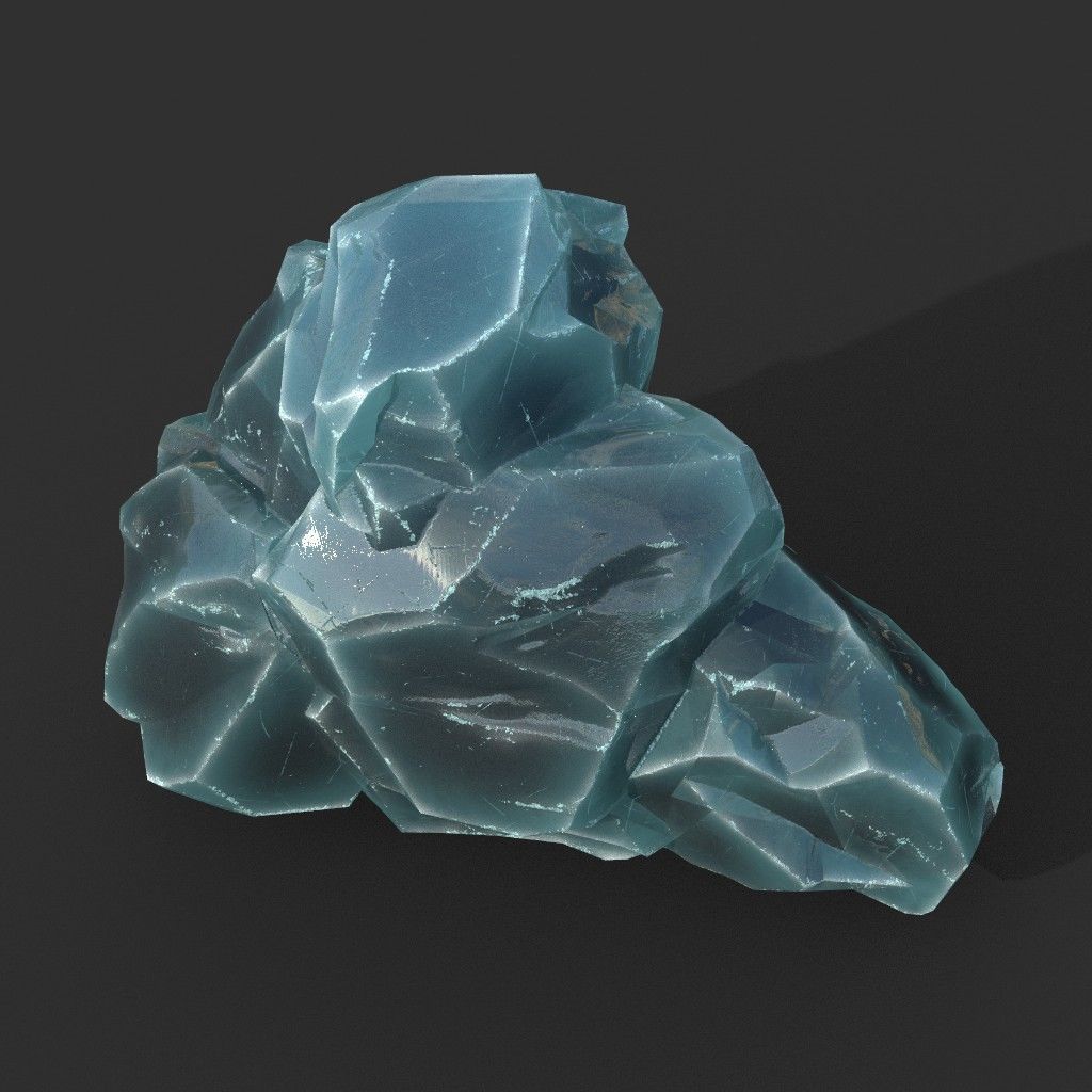 Low poly Ice Block Formation A 190421 Low-poly 3D model_16