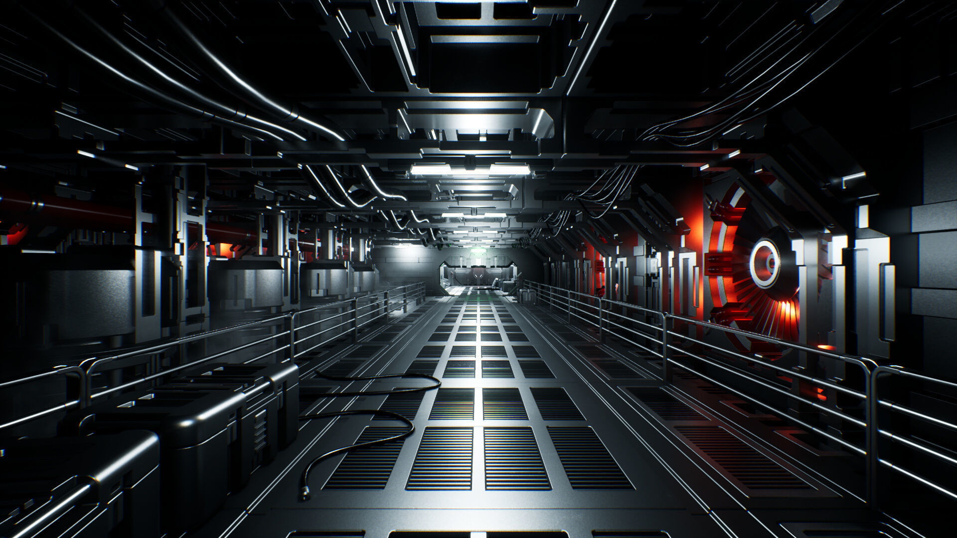 Modular Sci-Fi Interior II Low-poly 3D model_1