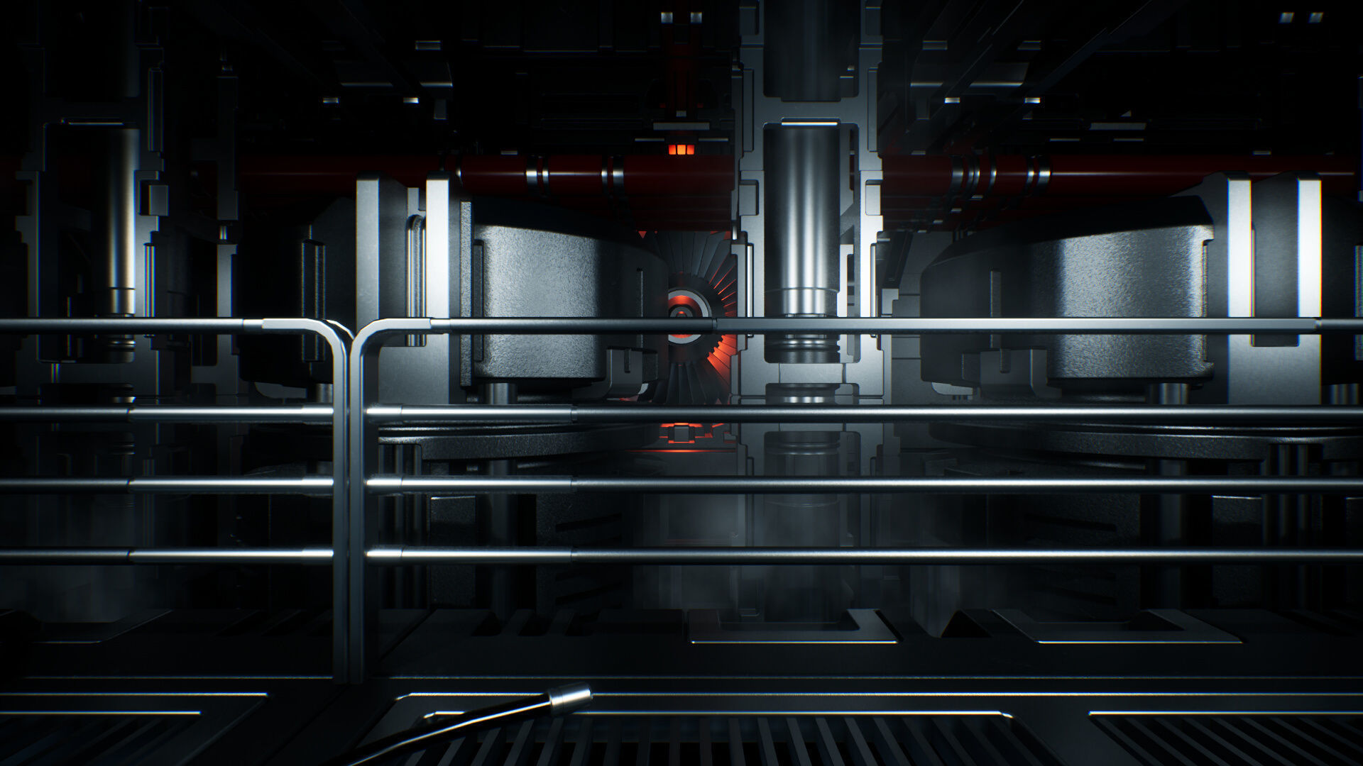 Modular Sci-Fi Interior II Low-poly 3D model_6